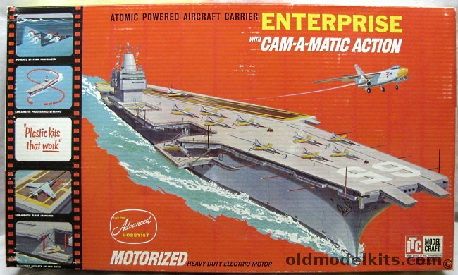 ITC 1/390 CV-65 USS Enterprise - Motorized and with Cam-A-Matic Action, 3658-2-1198 plastic model kit